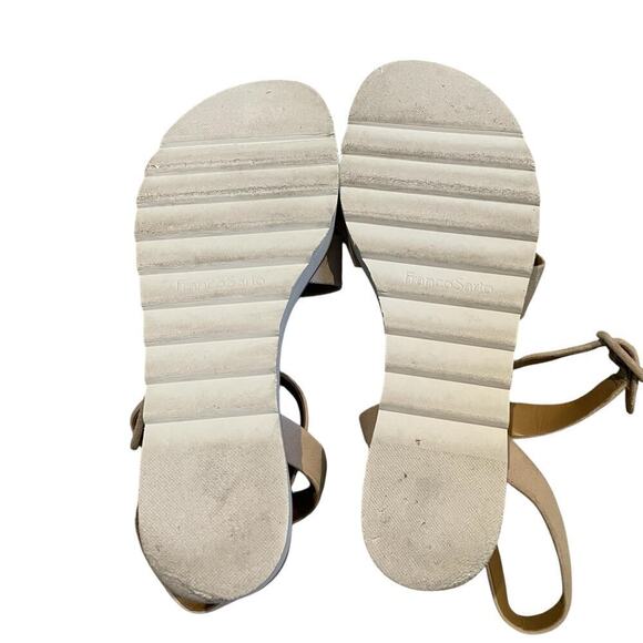 Franco Sarto Suede Ankle Strap Wedges Connolly Light Gray size 9.5 - Picture 7 of 7